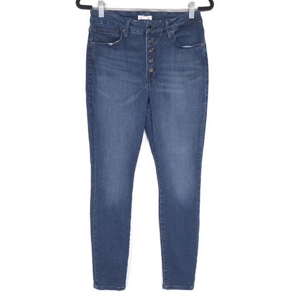 GOOD AMERICAN Women's Jeans 10/30 Skinny Button Fly Stretch GLEB16OT BLUE830 - Picture 3 of 13